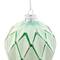 Harlequin Christmas Glass Ball Ornaments - 4" (100mm) - Mint Green - 4ct